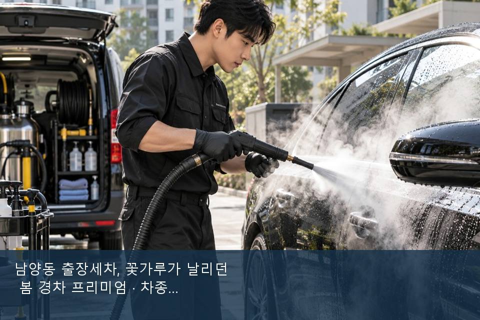 남양동 출장세차, 꽃가루가 날리던 봄 경차 프리미엄 · 차종 기준 금액
